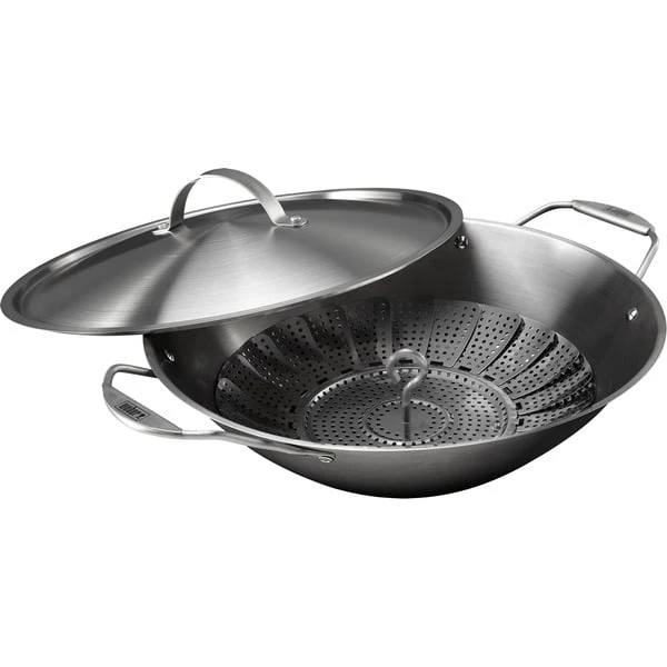 Weber CRAFTED Wok & Dampfgarer Mit Dünsteinsatz 7684 1 Weber CRAFTED Wok & Dampfgarer Mit Dünsteinsatz 7684