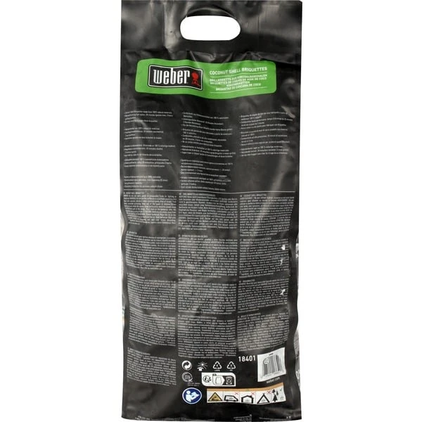 Weber Kokosnuss Briketts 18401, 4kg 2 Weber Kokosnuss Briketts 18401, 4kg – Bild 2